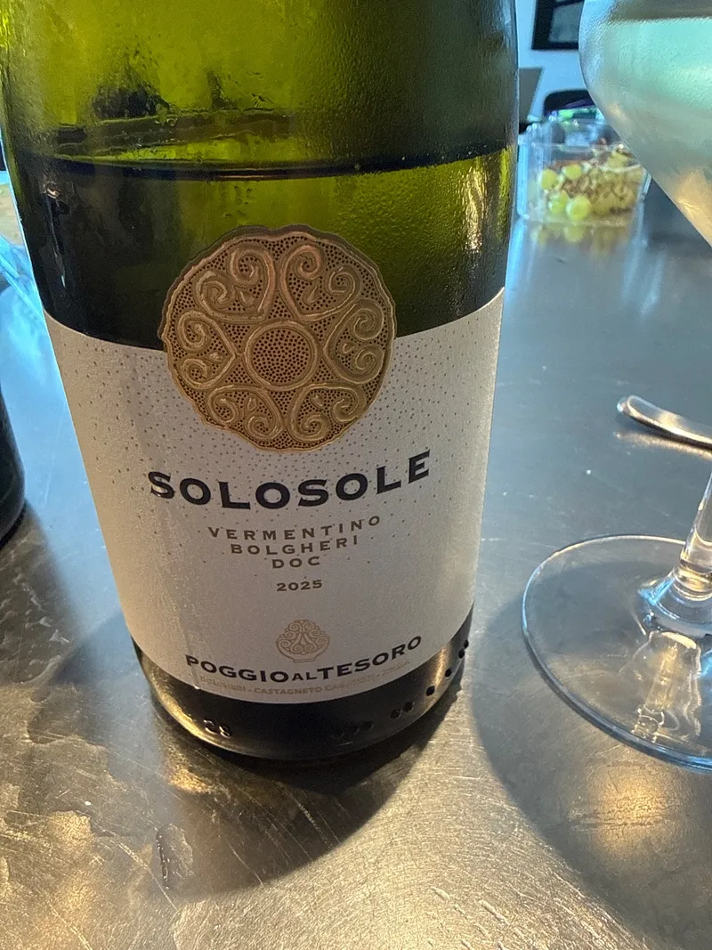 Etikett von Solosole Vermentino Bolgheri DOC