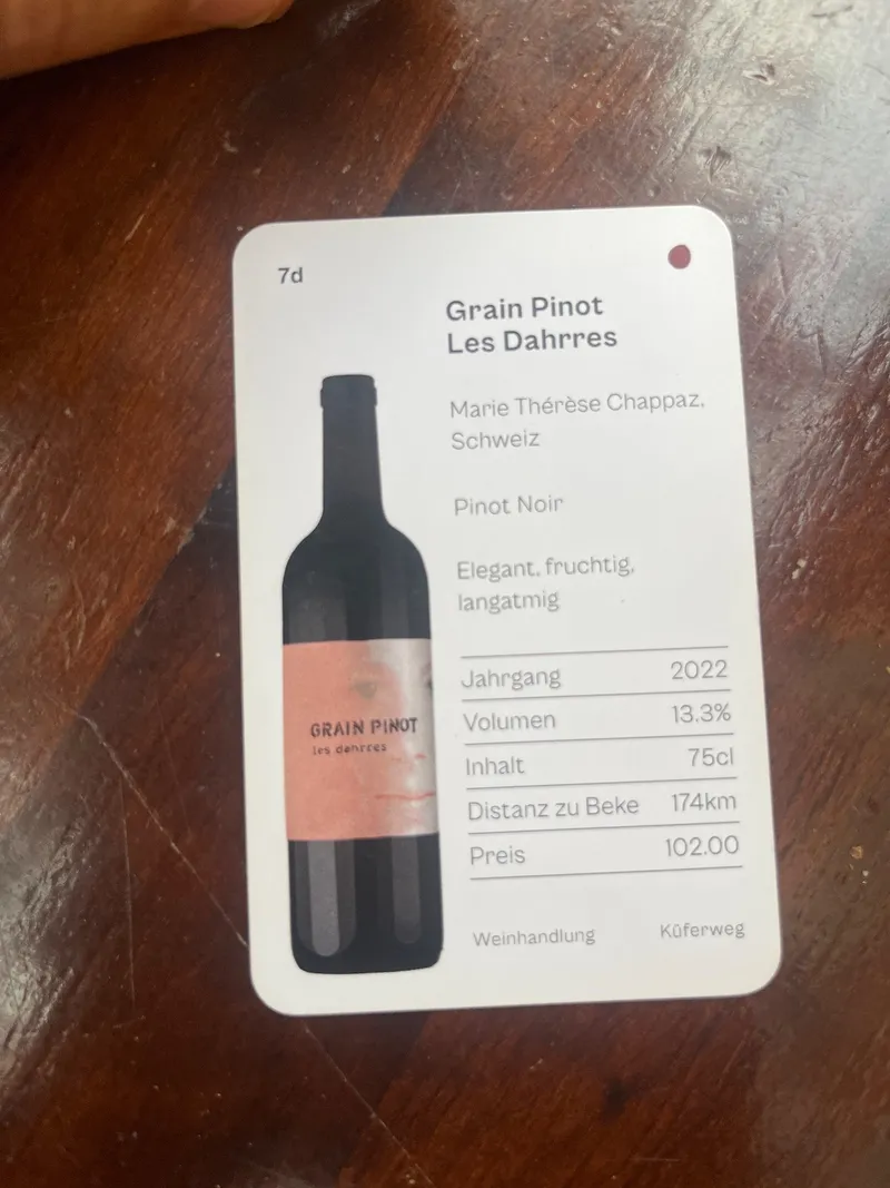 Etikett von Grain Pinot Les Dahrres