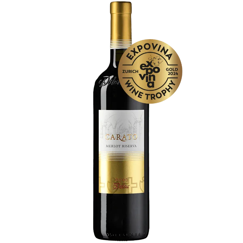 Etikett von Carato Riserva Merlot Ticino DOC