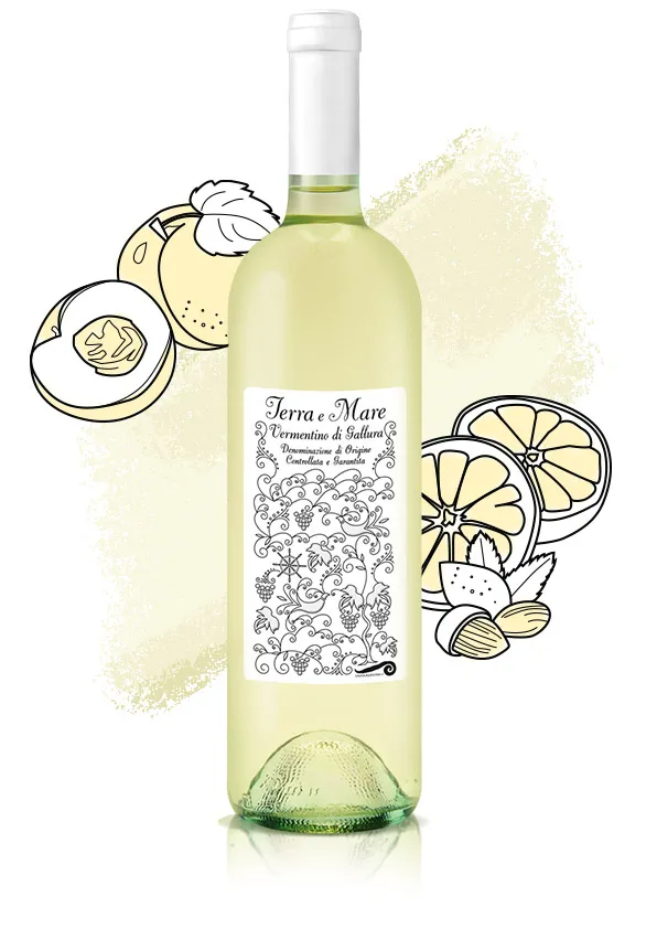 Etikett von Terra e Mare Vermentino di Gallura DOCG