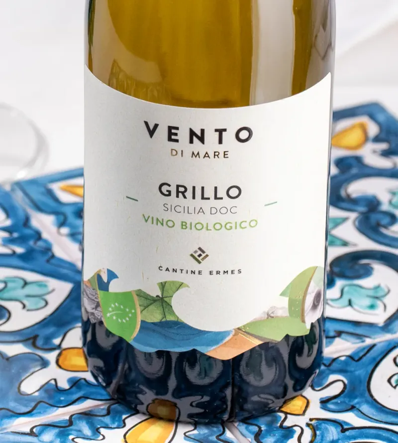 Etikett von Vento di Mare Grillo Bio