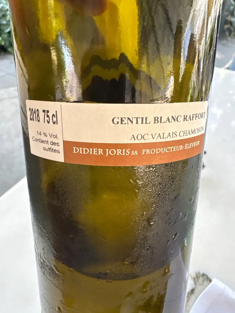 Etikett von Gentil Blanc Raffort