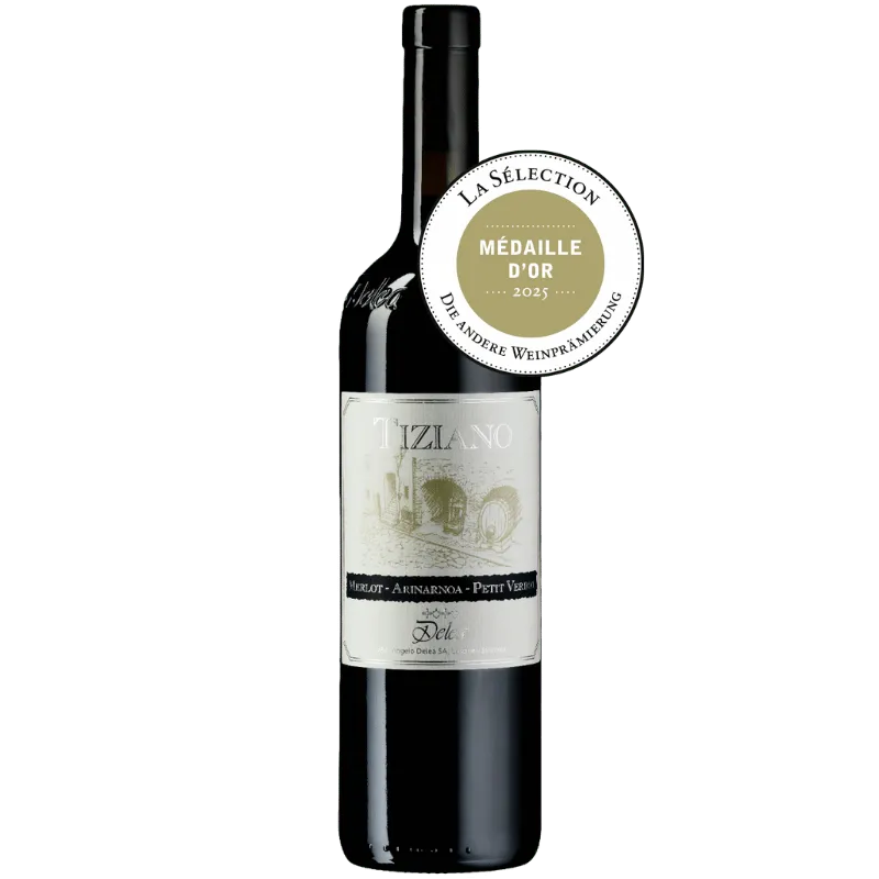 Etikett von Tiziano Vino Rosso della Svizzera Italiana IGT