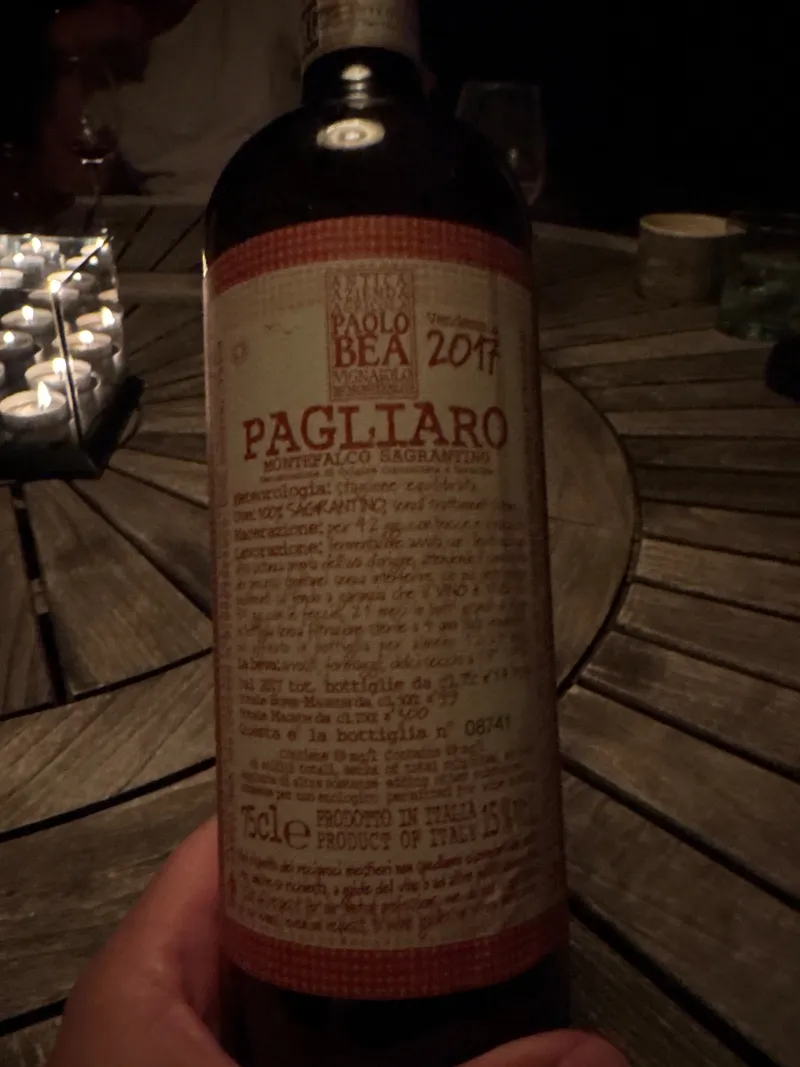 Etikett von Pagliaro – Montefalco Sagrantino
