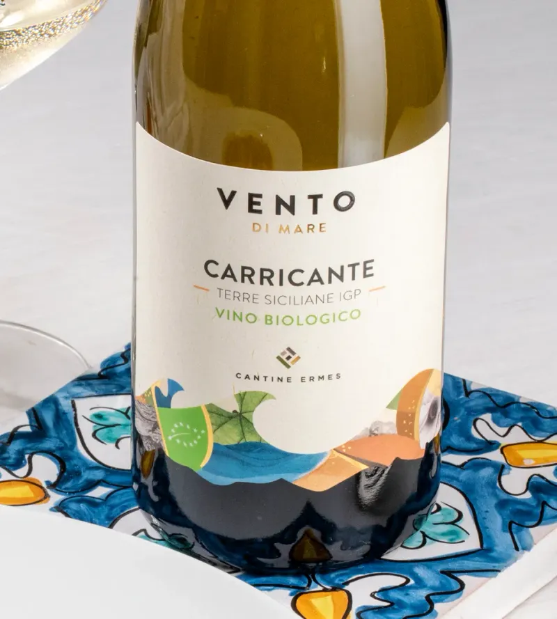 Etikett von Vento di Mare Carricante Bio