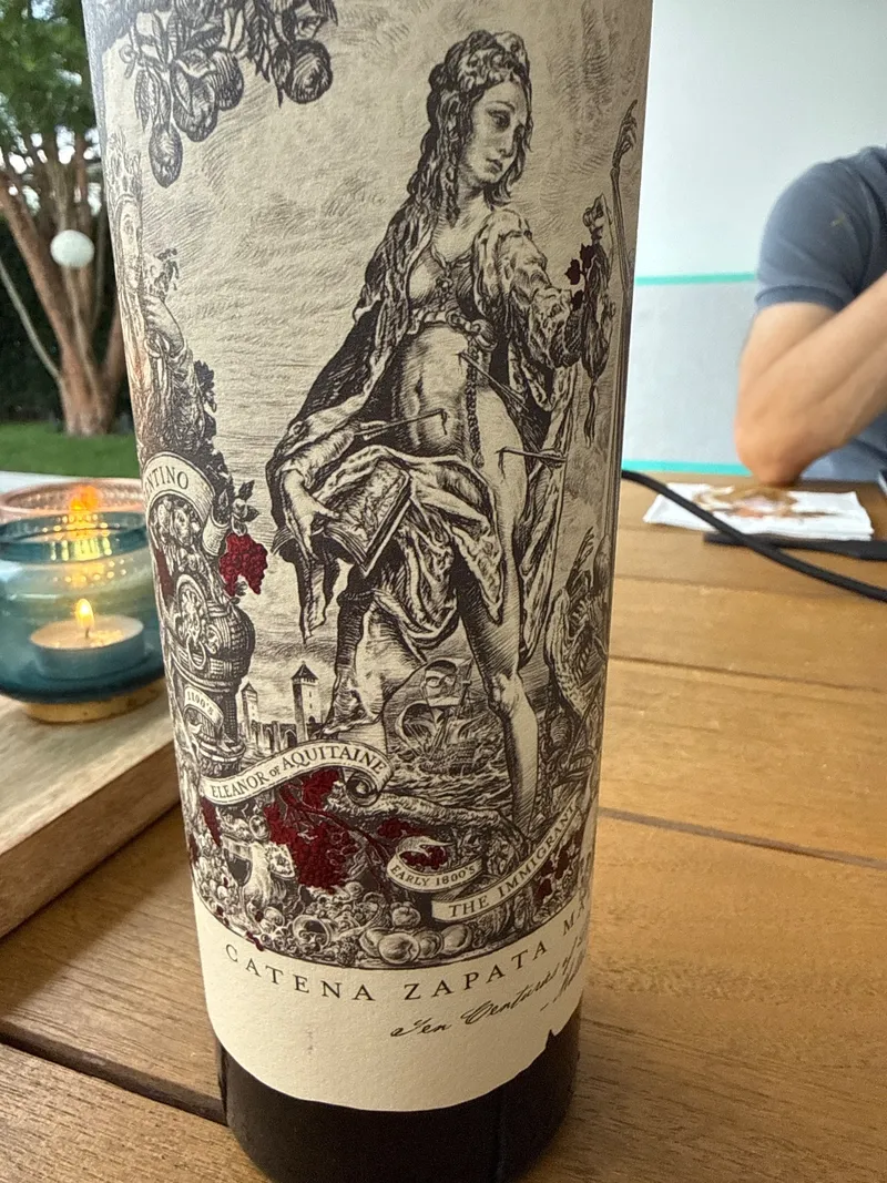 Etikett von Catena Zapata Malbec Argentino
