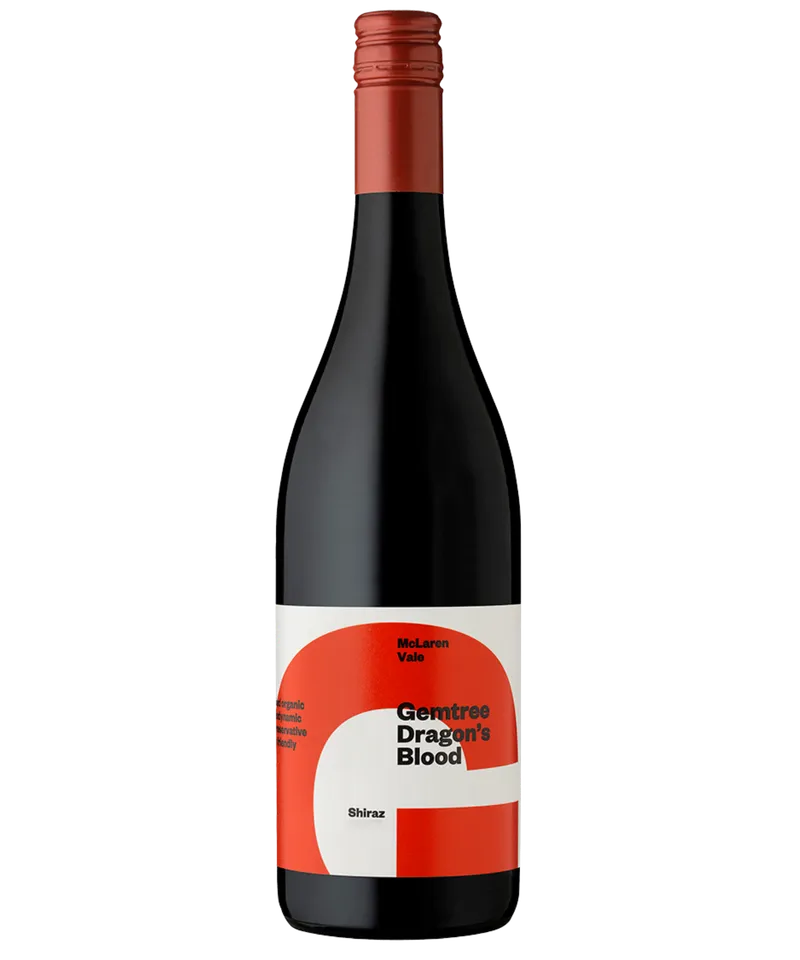 Etikett von Dragon's Blood Shiraz