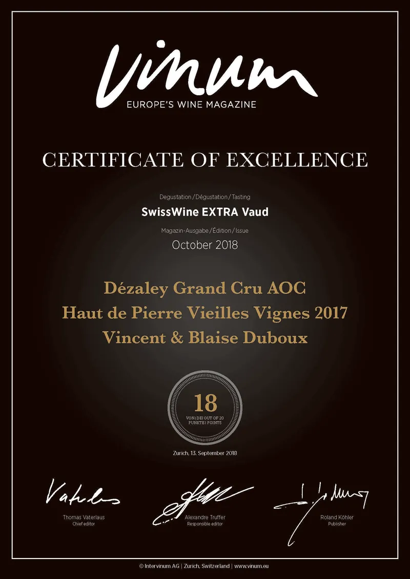 Etikett von Haut de Pierre