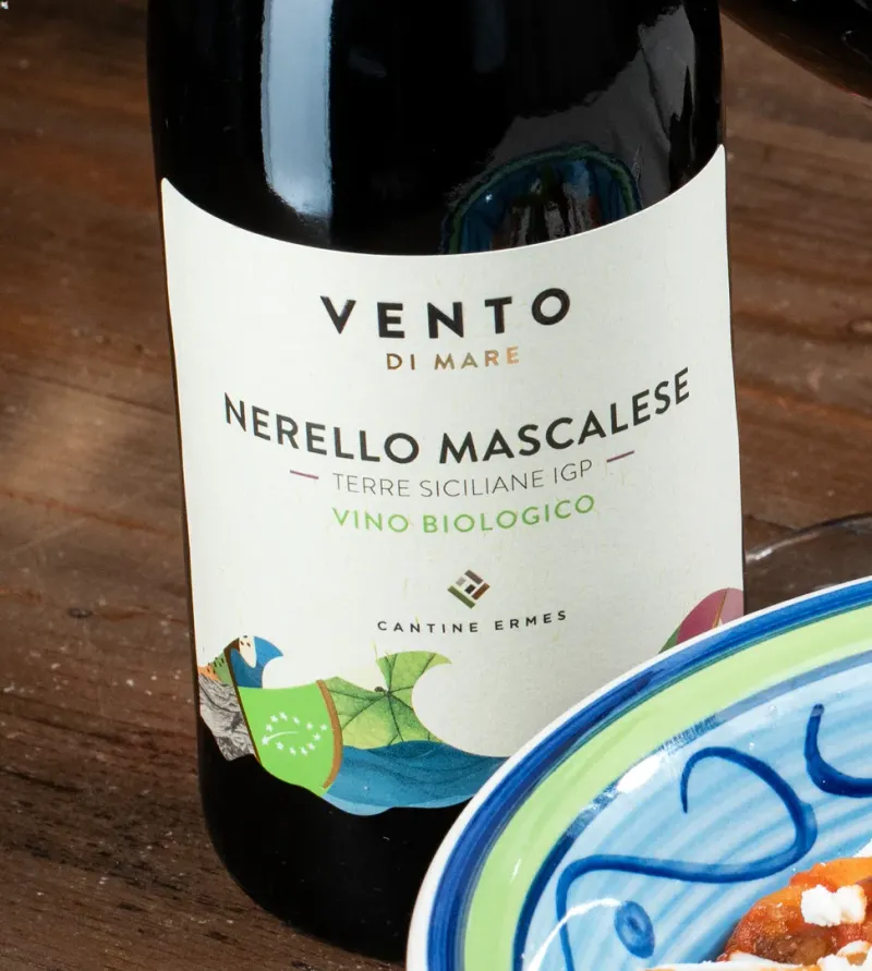 Etikett von Vento di Mare Nerello Mascalese Bio