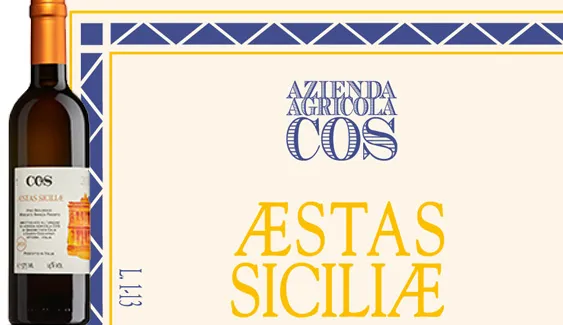 Etikett von Aestas Siciliae Moscato Passito